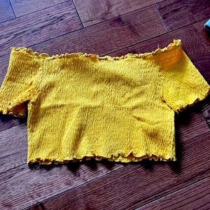 Off the shoulder crop top